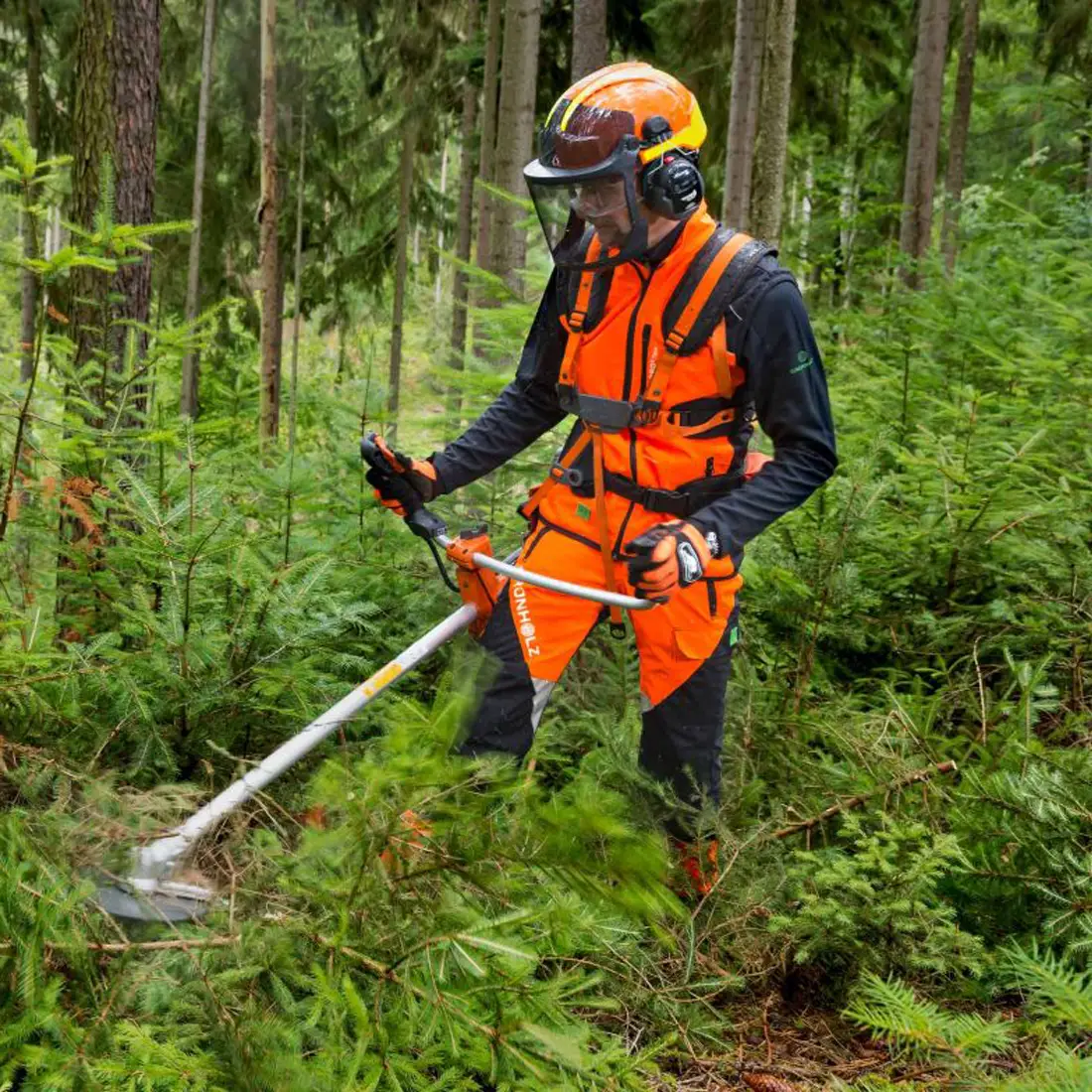 GRÜNHOLZ - Schnittschutzhose PRO³FLEX Klasse 1 orange/anthrazit