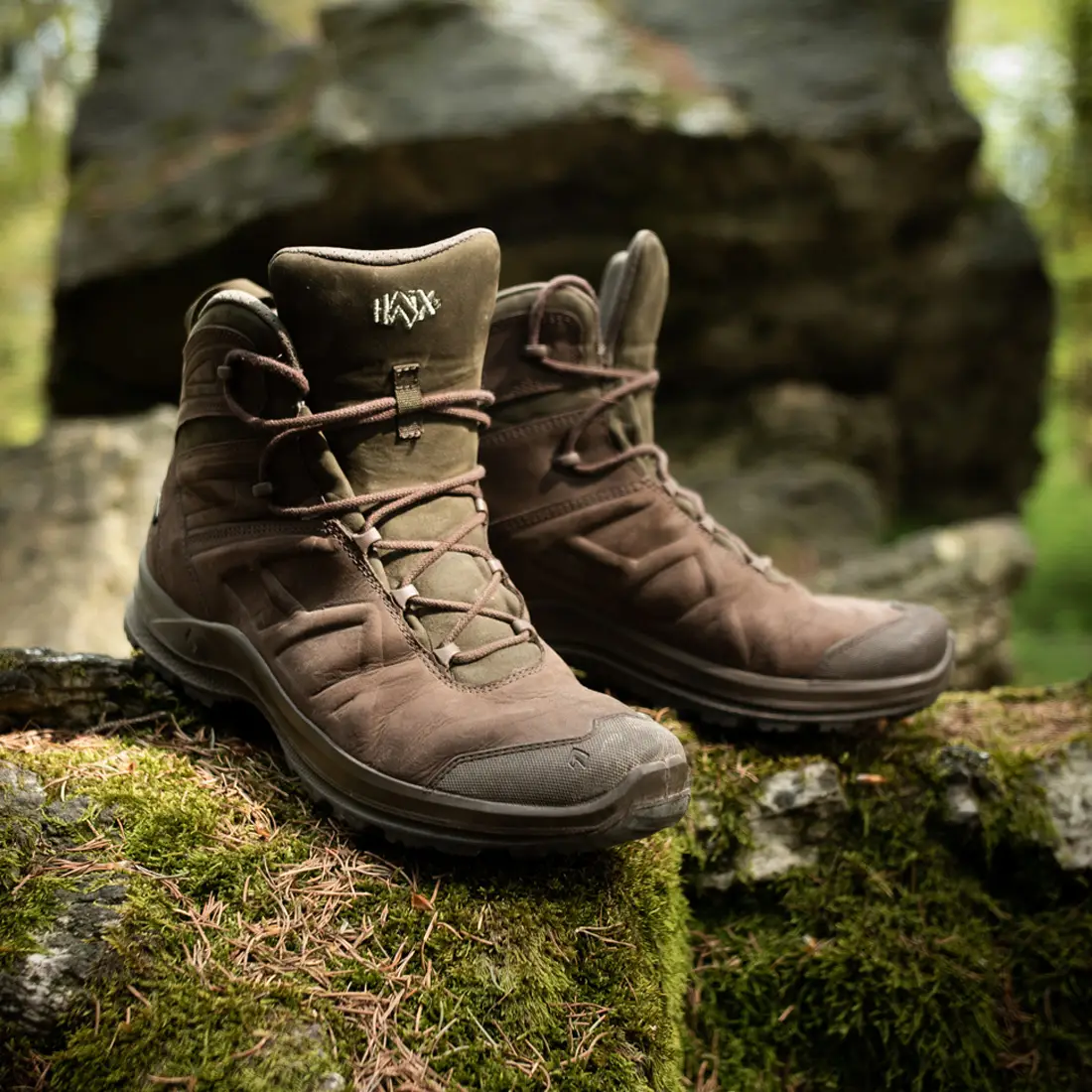 HAIX - BLACK EAGLE NATURE GTX mid braun/grün