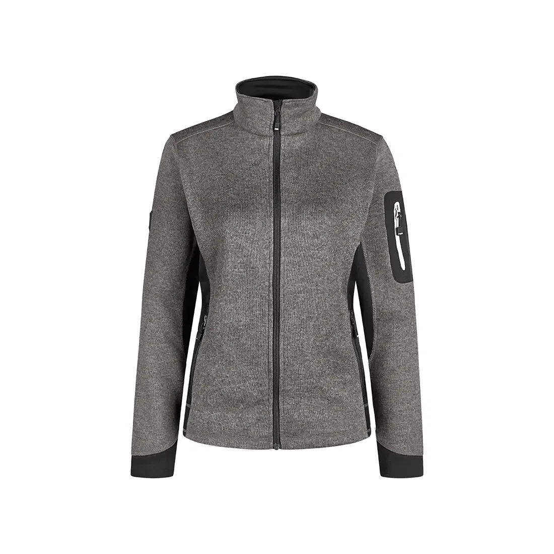 FHB - Strickfleece-Jacke MARIEKE Damen anthrazit/schwarz
