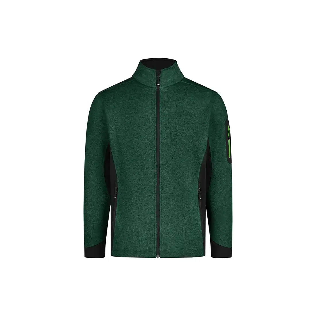 FHB - Strickfleece-Jacke CHRISTOPH grün/schwarz