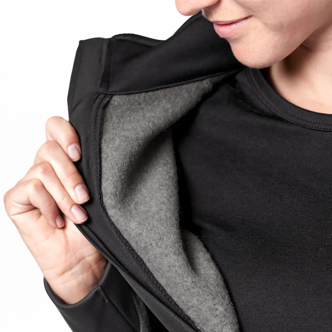 FHB - Strickfleece-Jacke MARIEKE Damen anthrazit/schwarz