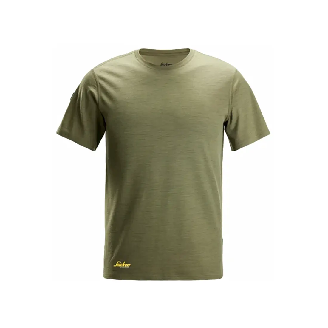 SNICKERS - T-Shirt Merinowolle khakigrün