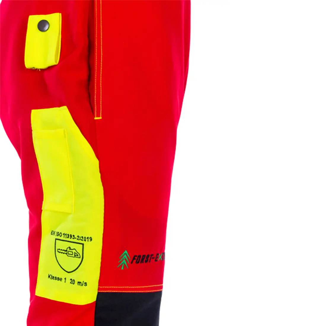 FORST-EXTREM - Schnittschutzhose BEGINNER 2.0 Klasse 1|Design A rot/gelb
