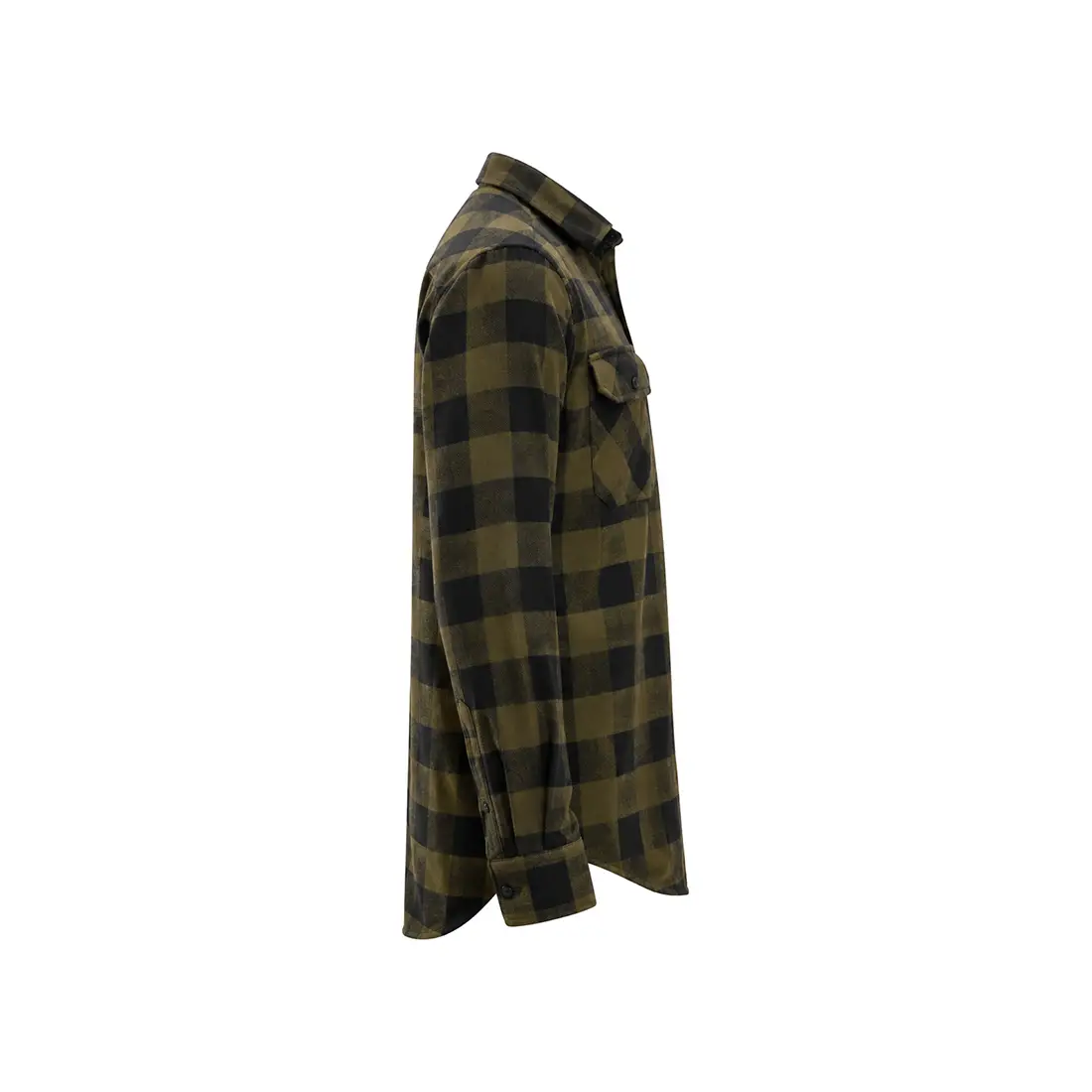 SNICKERS - Flanellhemd kariert khaki/schwarz