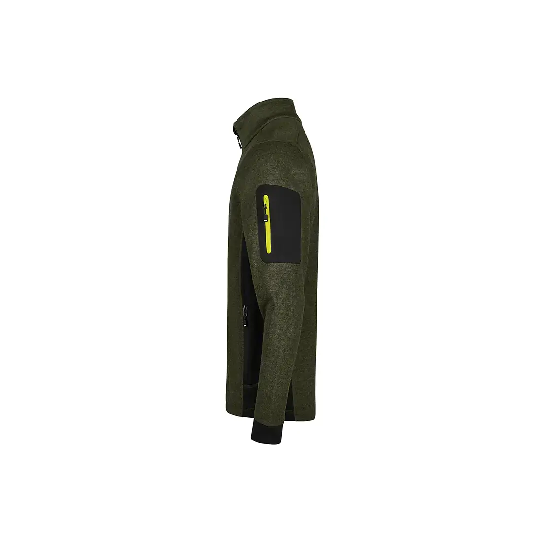 FHB - Strickfleece-Jacke CHRISTOPH oliv/schwarz