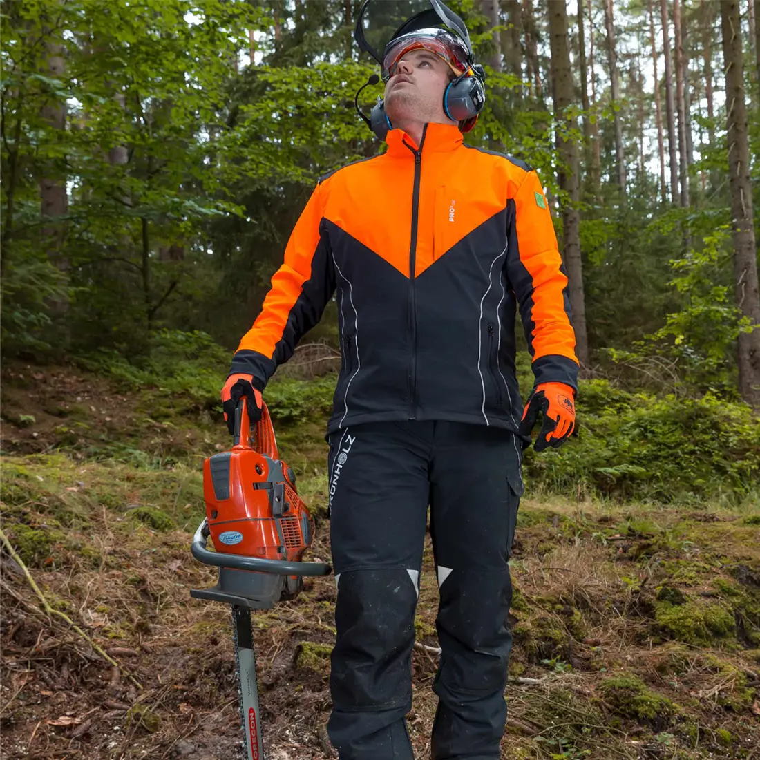 GRÜNHOLZ - Schnittschutzhose PRO³AIR Klasse 1 anthrazit