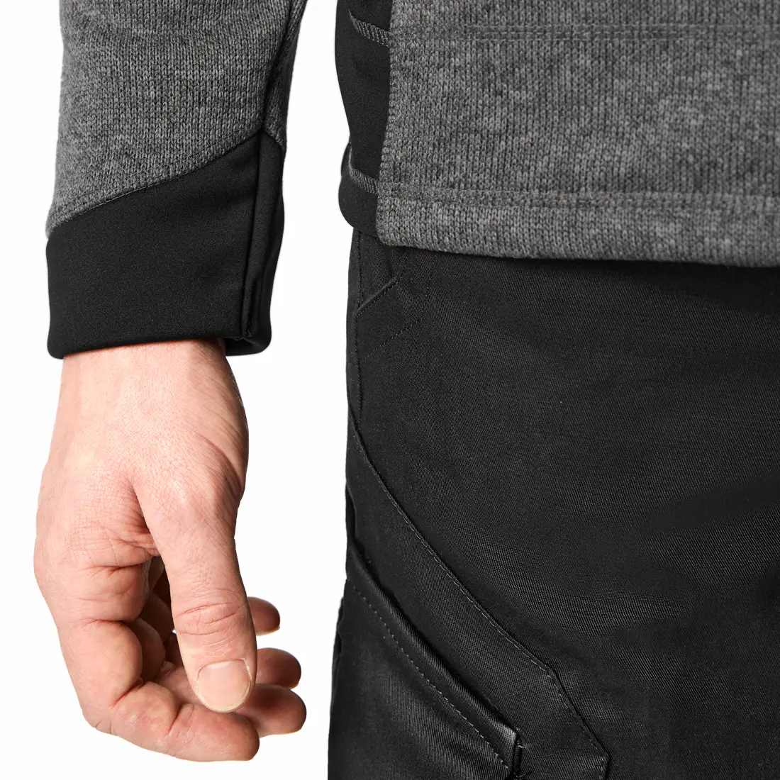FHB - Strickfleece-Jacke CHRISTOPH anthrazit/schwarz