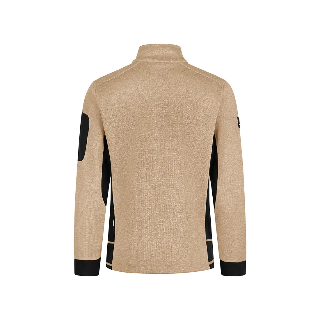 FHB - Strickfleece-Jacke CHRISTOPH beige/schwarz