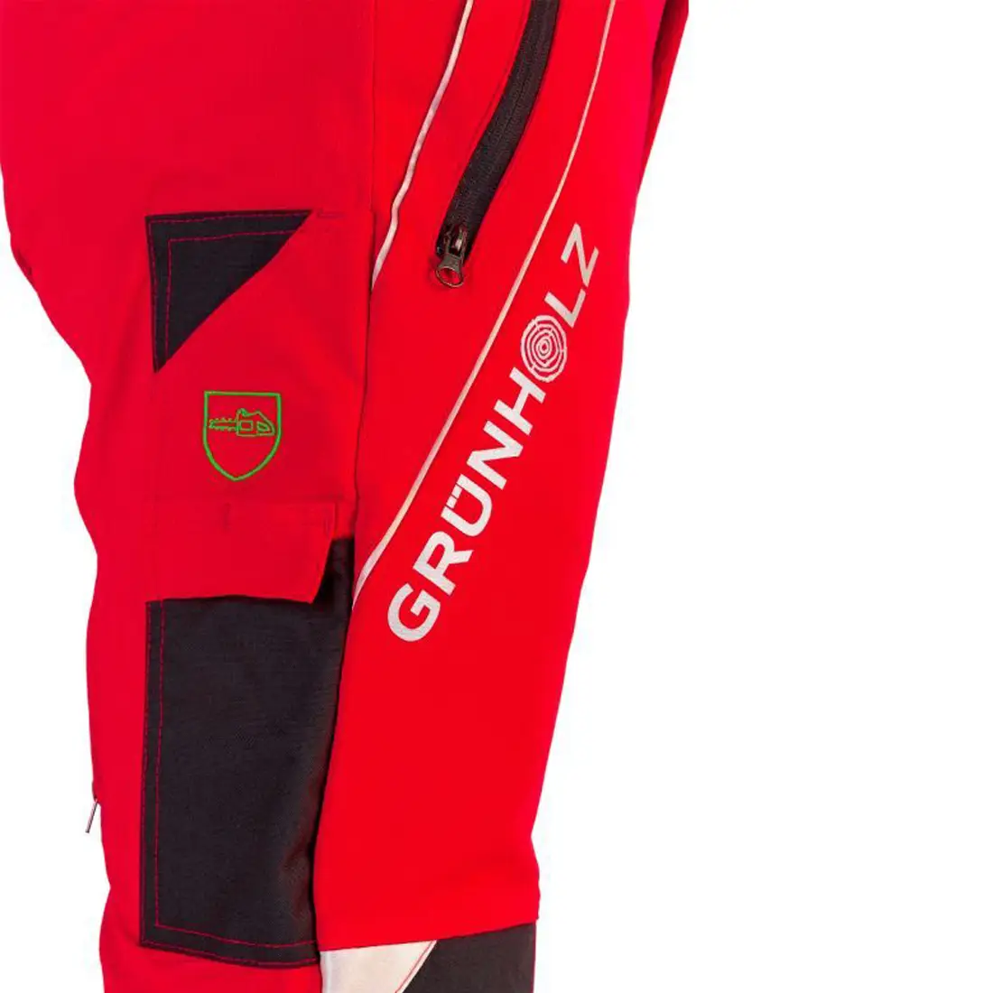 GRÜNHOLZ - Schnittschutzhose PRO³FLEX Klasse 1 rot/anthrazit
