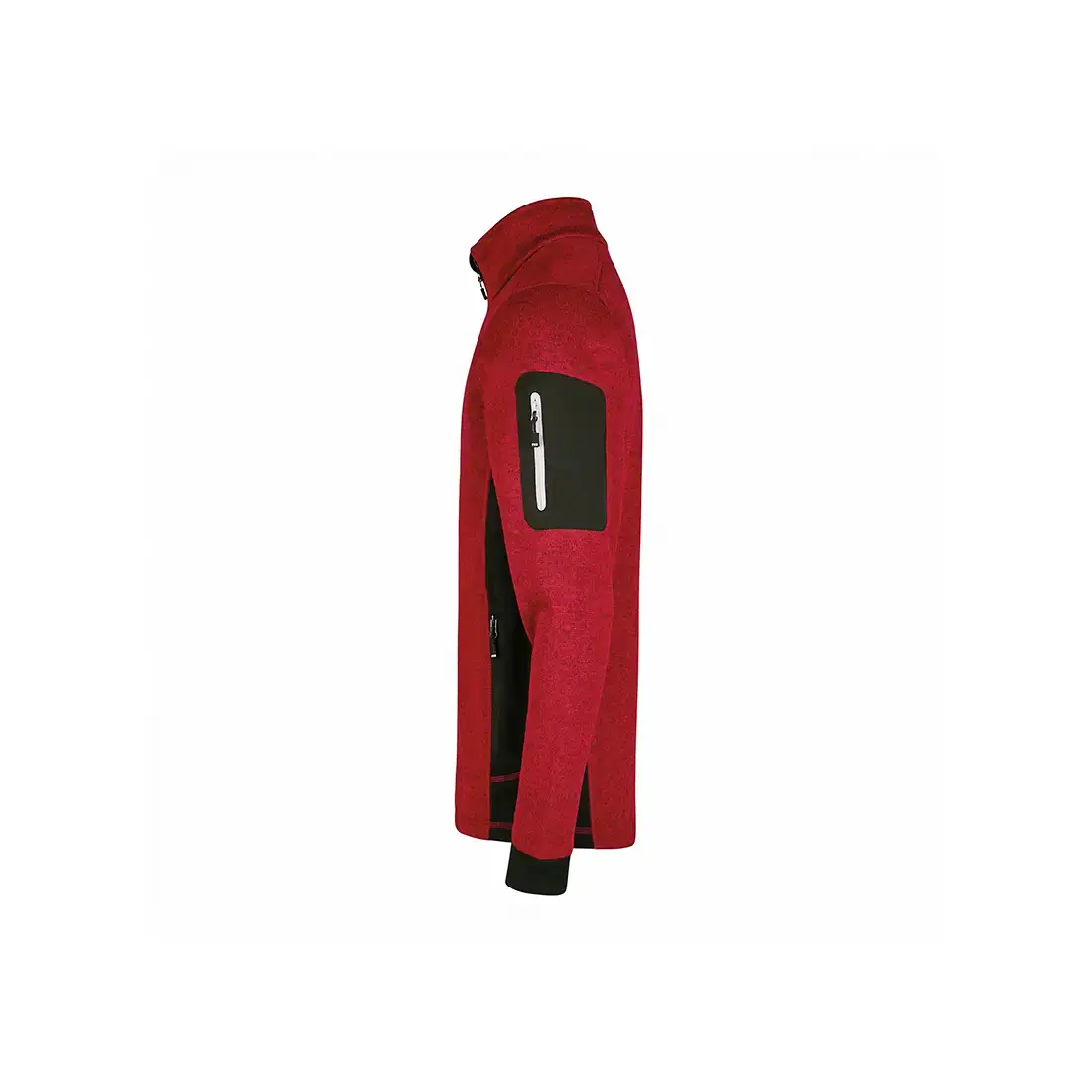FHB - Strickfleece-Jacke CHRISTOPH rot/schwarz