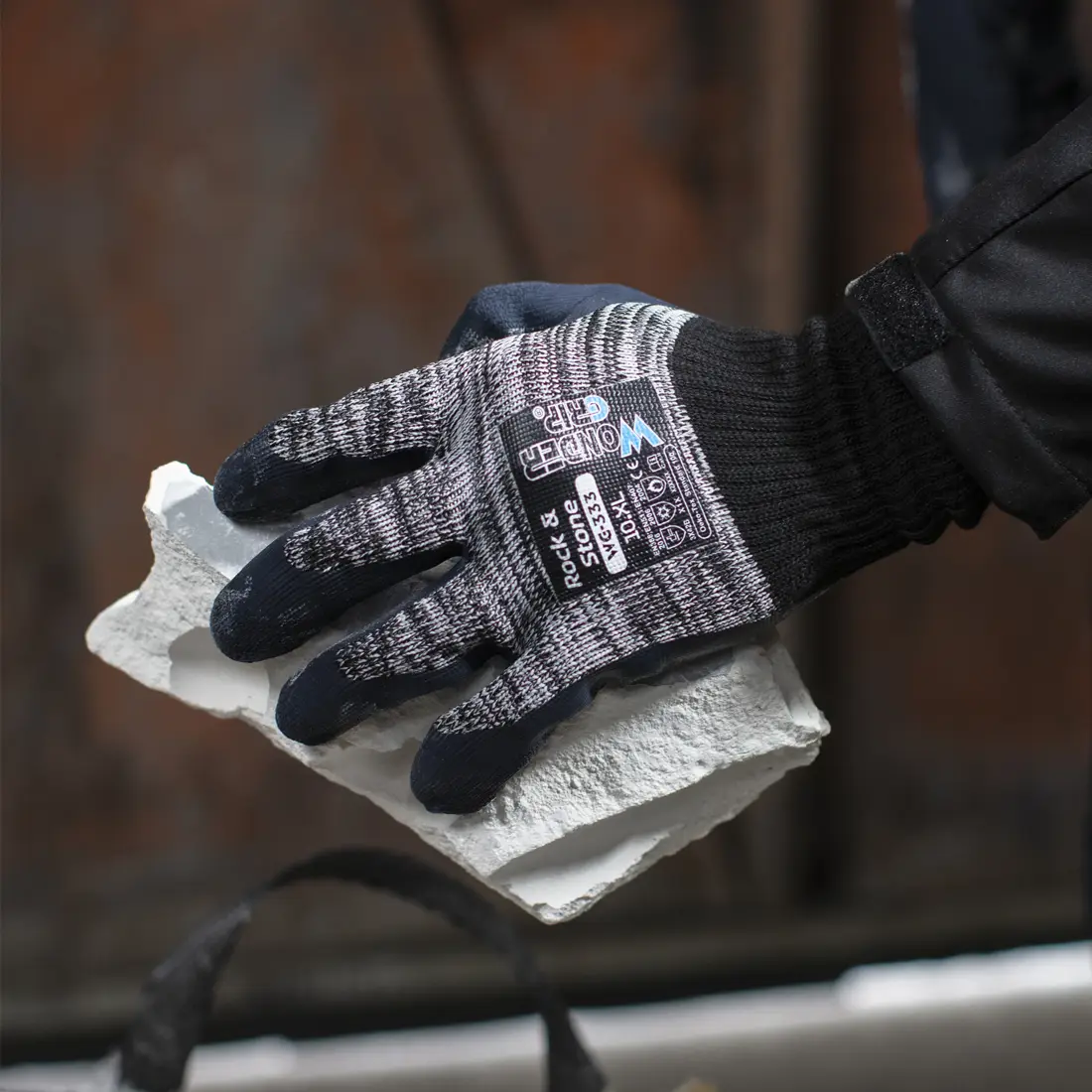 WONDERGRIP - Allzweckhandschuh ROCK & STONE blau/schwarz