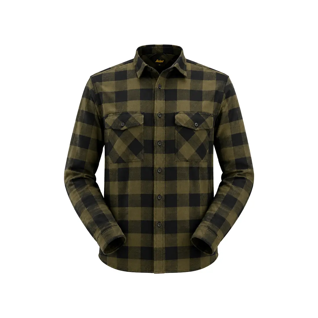 SNICKERS - Flanellhemd kariert khaki/schwarz