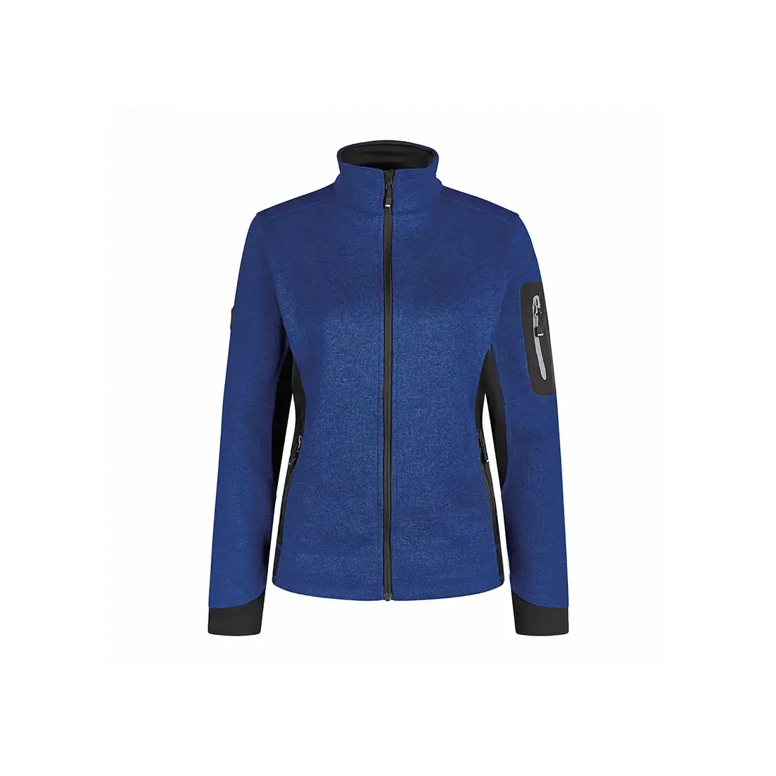 FHB - Strickfleece-Jacke MARIEKE Damen royalblau/schwarz