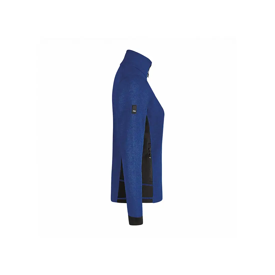 FHB - Strickfleece-Jacke MARIEKE Damen royalblau/schwarz