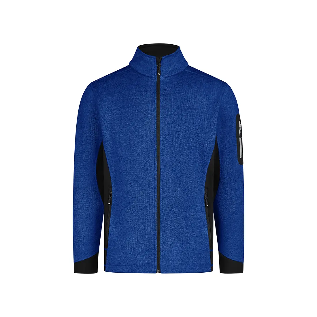 FHB - Strickfleece-Jacke CHRISTOPH royalblau/schwarz