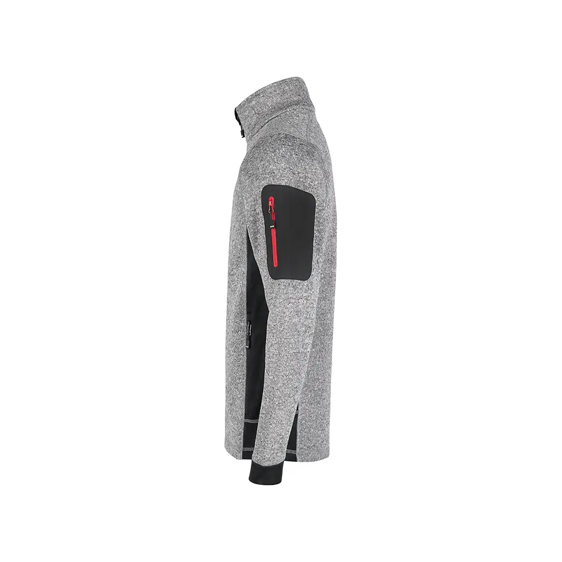 FHB - Strickfleece-Jacke CHRISTOPH grau/schwarz
