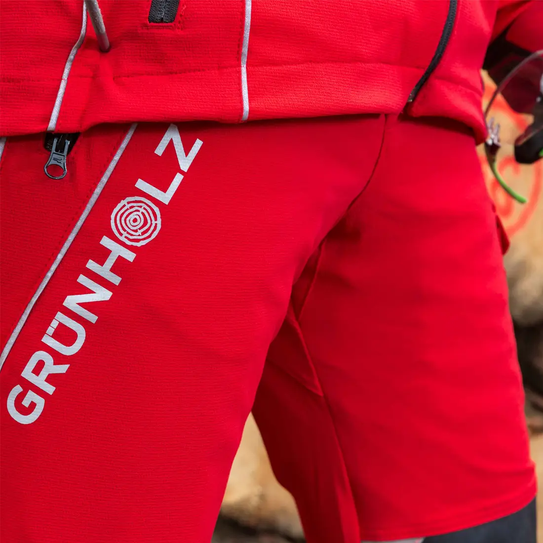 GRÜNHOLZ - Schnittschutzhose PRO³AIR Klasse 1 rot