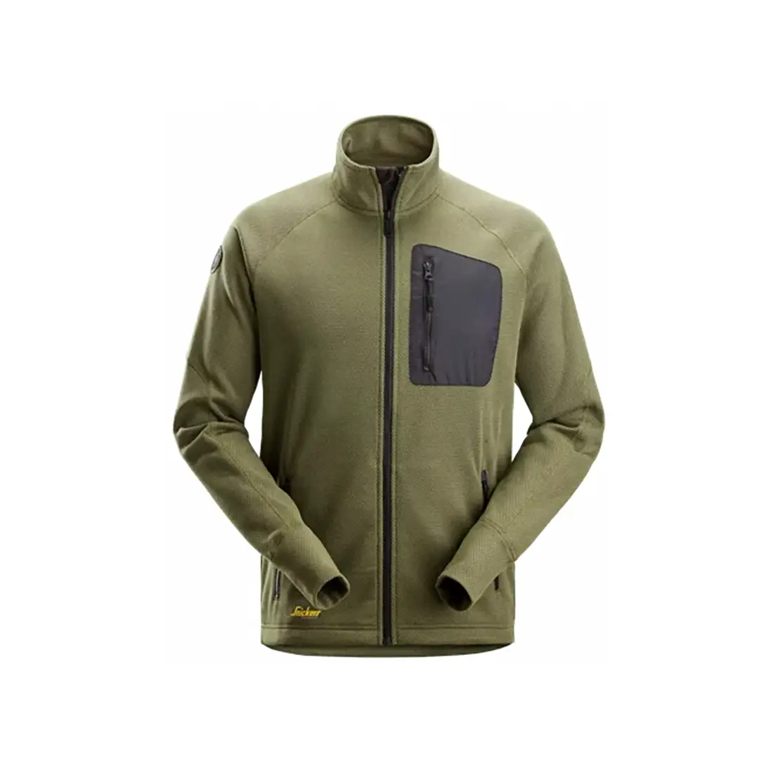 SNICKERS - FlexiWork Fleece Arbeitsjacke khakigrün/schwarz