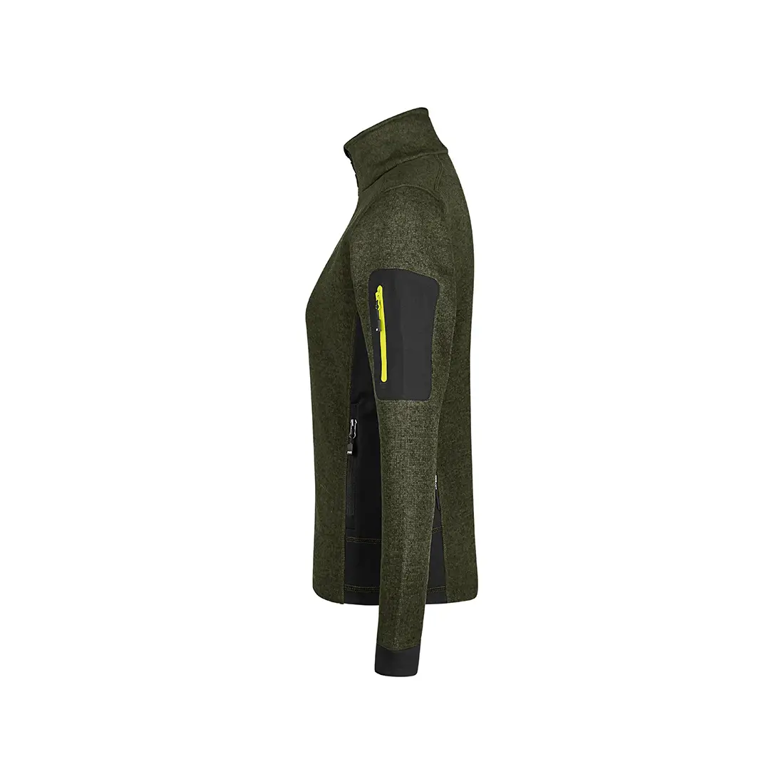 FHB - Strickfleece-Jacke MARIEKE Damen oliv/schwarz