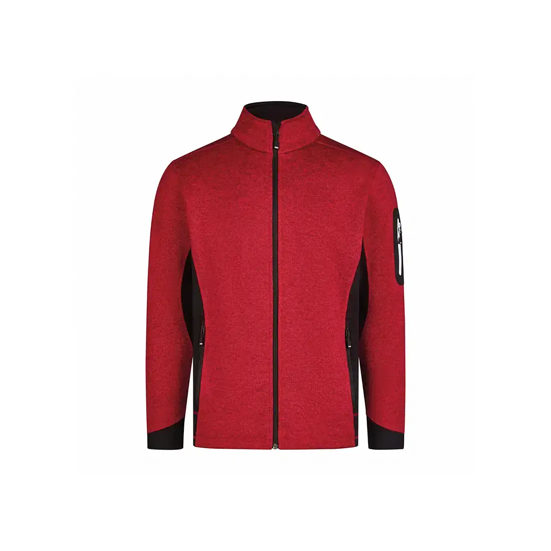 FHB - Strickfleece-Jacke CHRISTOPH rot/schwarz