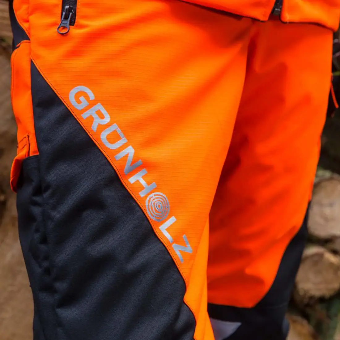 GRÜNHOLZ - Schnittschutzhose PRO³FLEX Klasse 1 orange/anthrazit