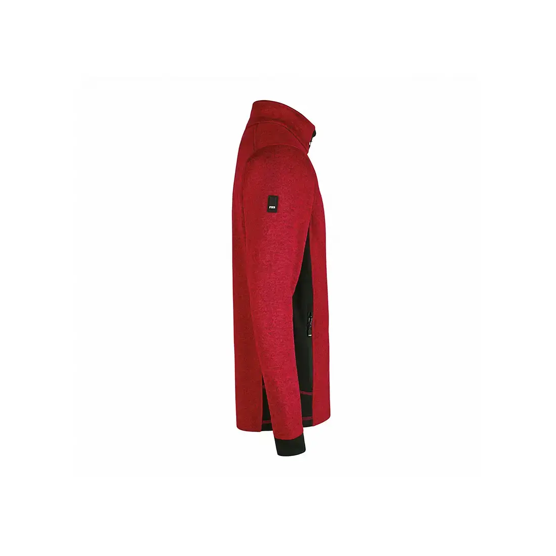 FHB - Strickfleece-Jacke CHRISTOPH rot/schwarz